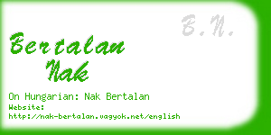 bertalan nak business card